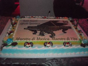 la torta per il compleanno del M° Speranza